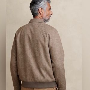 BANANA REPUBLIC MID-WEIGHT MELTON FULL-ZIP JACKET